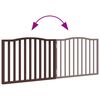 vidaXL Dog Gate Foldable 2 Panels Brown Oak 160 cm Poplar Wood