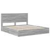 vidaXL Storage Bed Grey Sonoma 200 x 200 cm Engineered Wood