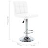 vidaXL Bar Stools 2 pcs White Faux Leather