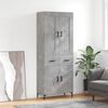 vidaXL Highboard Concrete Grey 69.5x34x180 cm Engineered Wood