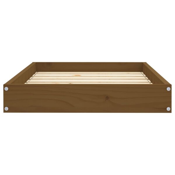 vidaXL Dog Bed Honey Brown 71.5x54x9 cm Solid Wood Pine