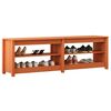 vidaXL Shoe Bench with Shelf with Storage Wax Brown 160 x 36.5 x 50 cm