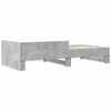 vidaXL Bed Frame without Mattress Concrete Grey 100x200 cm Engineered Wood