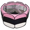 vidaXL Foldable Dog Playpen with Carrying Bag Pink 90x90x58 cm