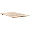vidaXL Floor Bed Frame Brown 120 x 200 cm Solid pine wood