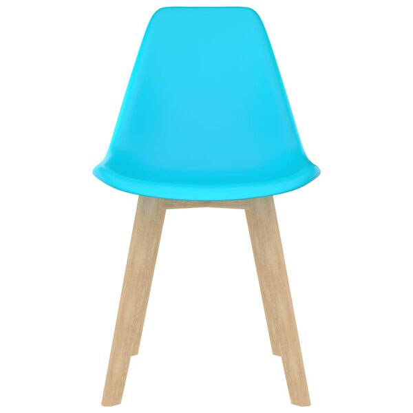 vidaXL Dining Chairs 4 pcs Blue Plastic