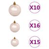 vidaXL Artificial Pre-lit Christmas Tree with Ball Set&Pine Cones 210 cm