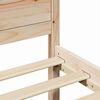 vidaXL Bed Frame with Headboard Natural 120 x 200 cm Solid Pine Wood