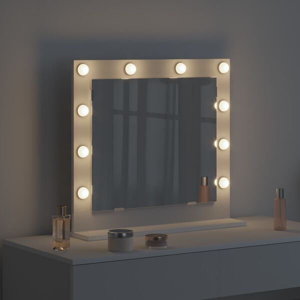 vidaXL Vanity Mirror White 60 x 55 x 18 cm Glass and Engineered wood