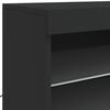 vidaXL Sideboard with LED Lights Black 60.5x37x67 cm