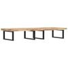 vidaXL Basin Shelf Wall Mounted Steel and Solid Wood Acacia