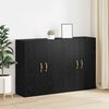vidaXL Wall-Mounted Cabinet 2 pcs Black Oak 69.5 x 34 x 90 cm