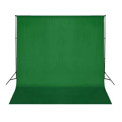 vidaXL Backdrop Cotton Green 300x300 cm Chroma Key