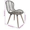 vidaXL Dining Chairs 4 pcs Brown Natural Rattan