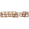 vidaXL Outdoor Sofa Set 7 pcs Natural Solid Acacia Wood