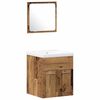 vidaXL Bathroom Furniture Set with Door 4 pcs Old Wood Engineered Wood