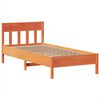 vidaXL Bed Frame without Mattress Wax Brown 100x200 cm Solid Wood Pine