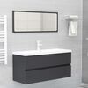 vidaXL 2 Piece Bathroom Furniture Set Grey Engineered Wood