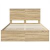 vidaXL Bed Frame with Drawer Sonoma Oak 135 x 190 cm Engineer Wood