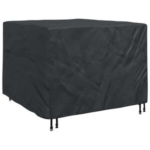vidaXL Furniture Cover Black 125 x 125 x 74 cm 210D Oxford Fabric
