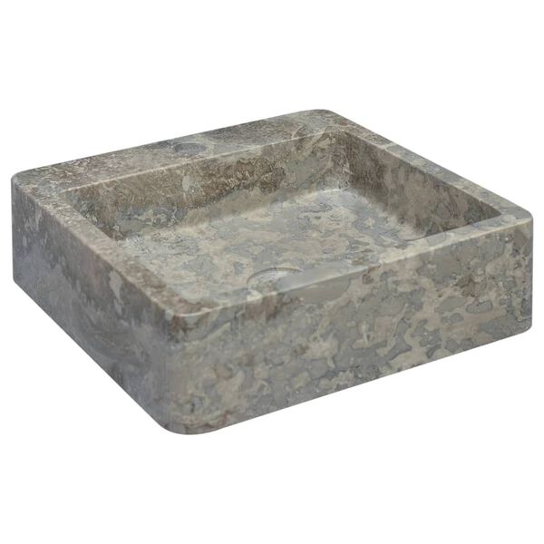 vidaXL Sink Grey 40x40x12 cm Marble