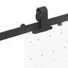 vidaXL Sliding Door Hardware Kit 200 cm Steel Black