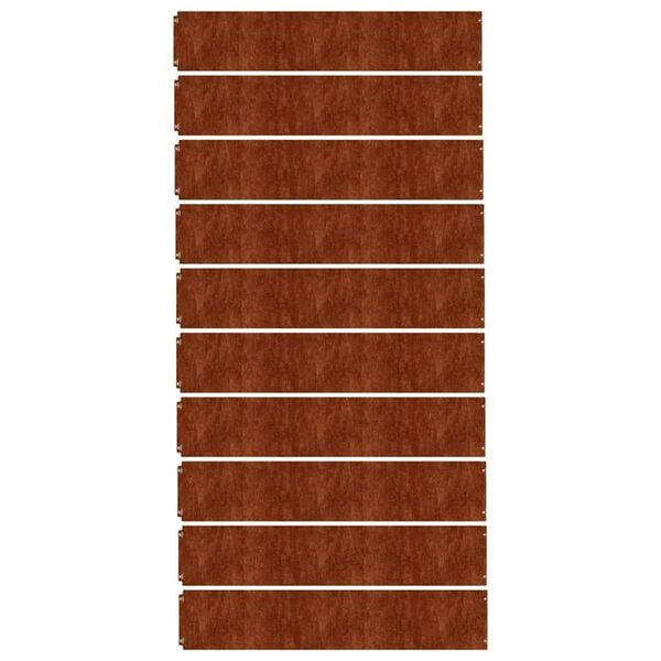 vidaXL Lawn Edgings 10 pcs 20x103 cm Flexible Corten steel