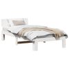 vidaXL Bed Frame with Headboard White 90 x 190 cm Solid Pine Wood