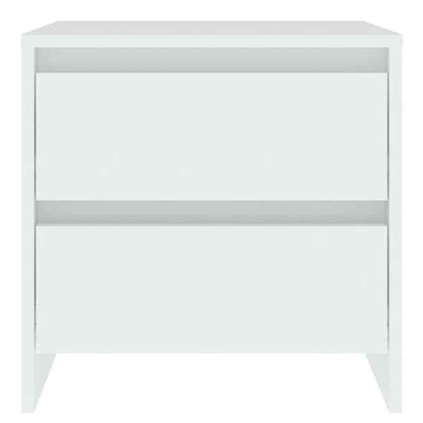 vidaXL Bedside Cabinet White 45x34.5x44.5 cm Engineered Wood