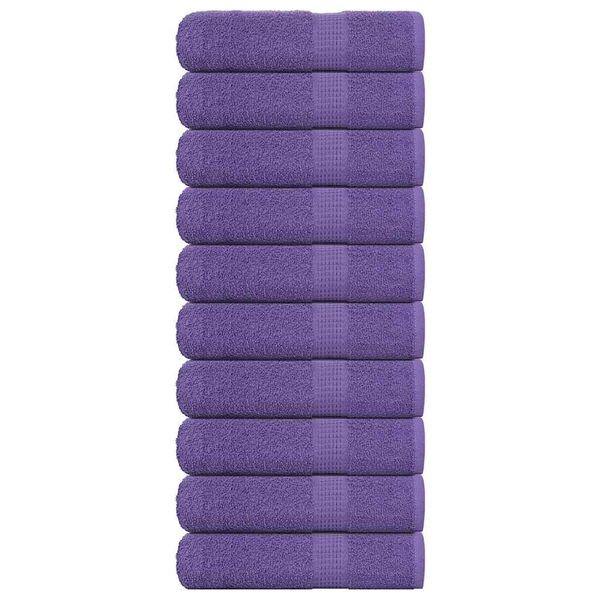 vidaXL Bath Towels "FROGN" 10 pcs Purple 100x150 cm 360 gsm