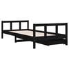 vidaXL Kids Bed Frame with Drawers Black 90x200 cm Solid Wood Pine