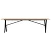 vidaXL Coffee Table X-Frame 160x40x45 cm Solid Wood Pine and Steel