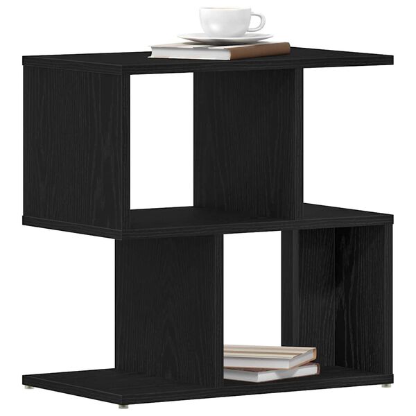 vidaXL Bedside Cabinet 2 pcs Black Oak 50 x 30 x 51,5 cm