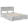 vidaXL Bed Frame Concrete Grey 135 x 190 cm Engineered Wood