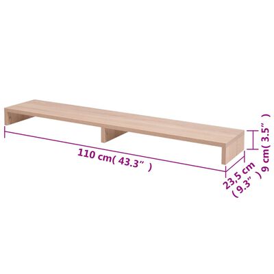 vidaXL Monitor Stand Engineered Wood 110x23.5x9 cm Beige