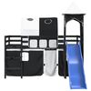 vidaXL Kids' Loft Bed with Tower without Mattress White&Black 80x200cm