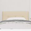vidaXL LED Headboard with LED Strip Lights Cream 90 cm Polyester