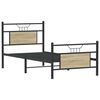 vidaXL Bed Frame without Mattress Sonoma Oak 75x190 cm Small Single Engineered Wood