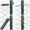 vidaXL Fence Post Green 10 x 1.6 m (50 mm mesh) Steel and PVC