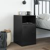 vidaXL Bedside Cabinet Black 34.5x39x62 cm Steel