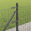vidaXL Fence with Posts Grey 0.6 x 50 m Steel