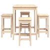 vidaXL 5 Piece Garden Bar Set Solid Wood Pine