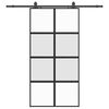 vidaXL Sliding Door with Hardware Set Black 102.5x205 cm Tempered Glass