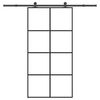 vidaXL Sliding Door with Hardware Set 102,5x205 cm ESG Glass&Aluminium