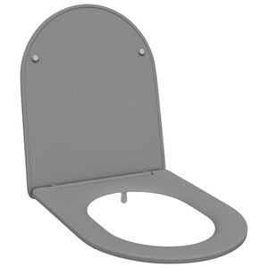 vidaXL Toilet Seat Grey 47 x 36 x 3.4 cm Duroplast