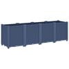 vidaXL Garden Planter Blue Grey 160x40x53 cm PP