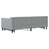 vidaXL Daybed with Trundle&Drawers without Mattress Light Grey 90x190 cm Single