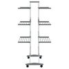 vidaXL Laundry Drying Rack with Wheels 89x64x129 cm Aluminium