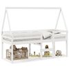 vidaXL High Sleeper Bed without Mattress White 90x200 cm