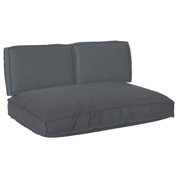 vidaXL Pallet Cushion Set 3 pcs Anthracite 120 x 80 x 12 cm